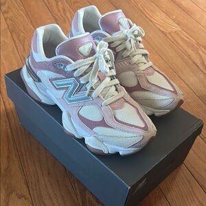 New Balance Pink and White Sneakers
